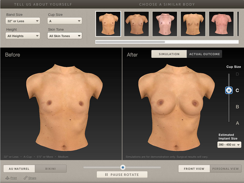 breast augmentation simulator