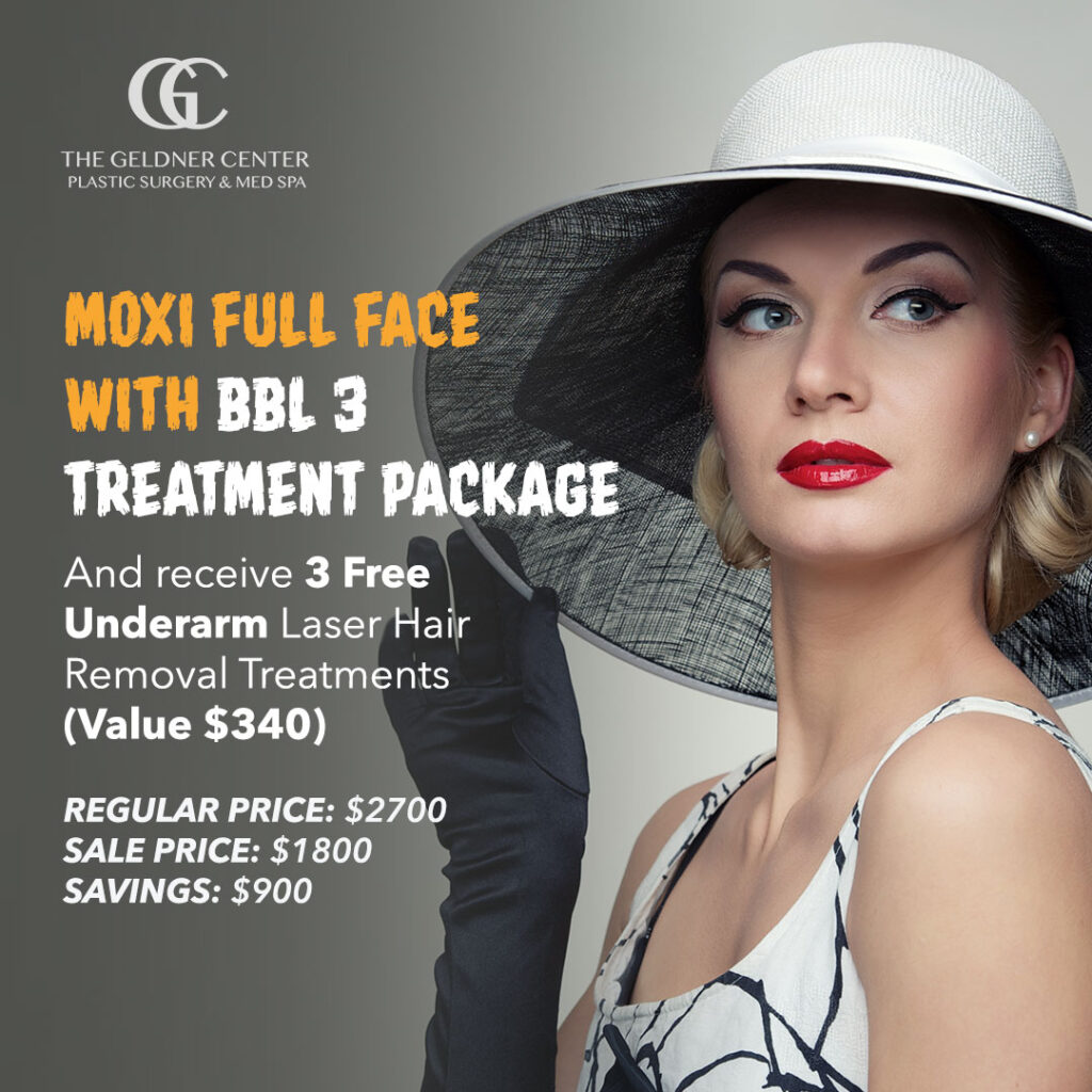 moxi full face with bbl 3 treatment package