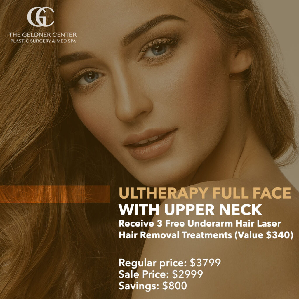 ultherapy full face with upper beck save $800