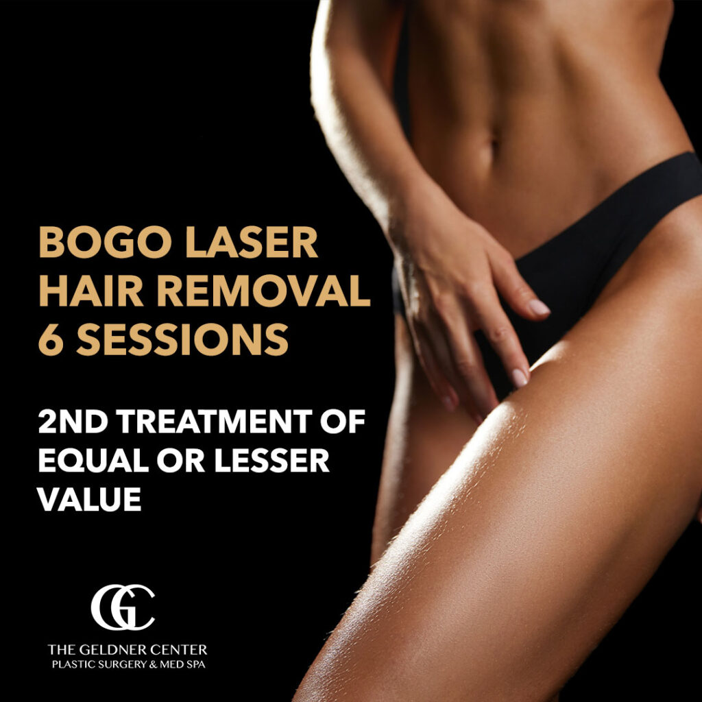 bogo laser hair removal 6 sessions