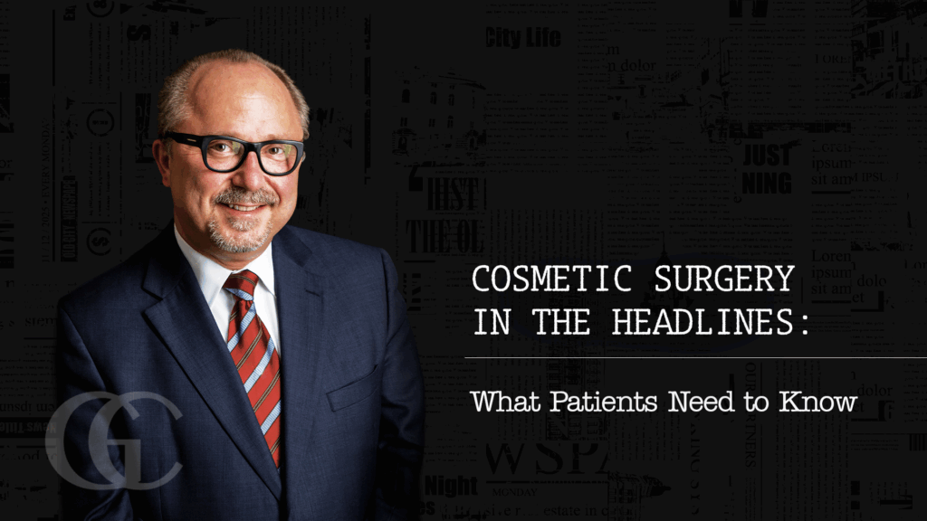 Dr. Petere Geldner Featured Image for Latest Blog on Cosmetic Surgery in the News